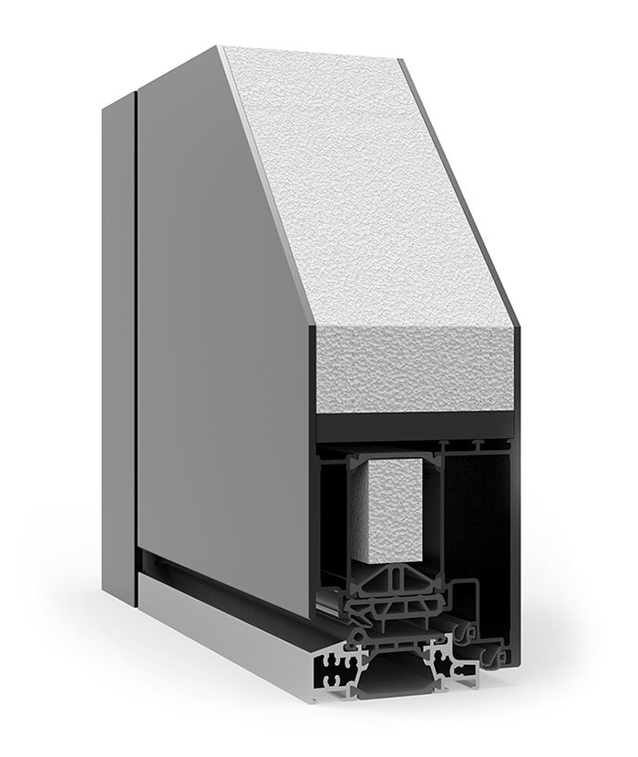 Insulated front door cross section