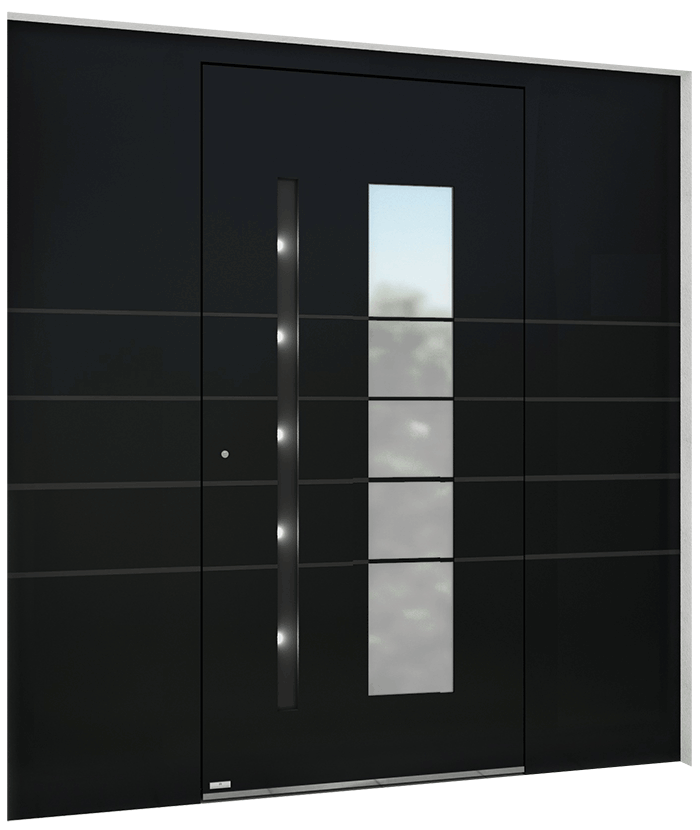 Solid side panels for Modern front door