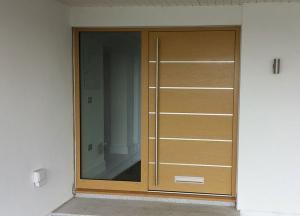 Timber effect aluminium front door