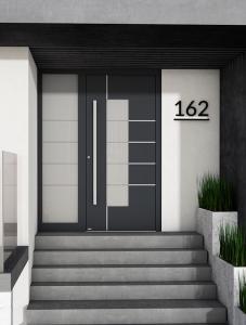 RK 130 modern front door in grey