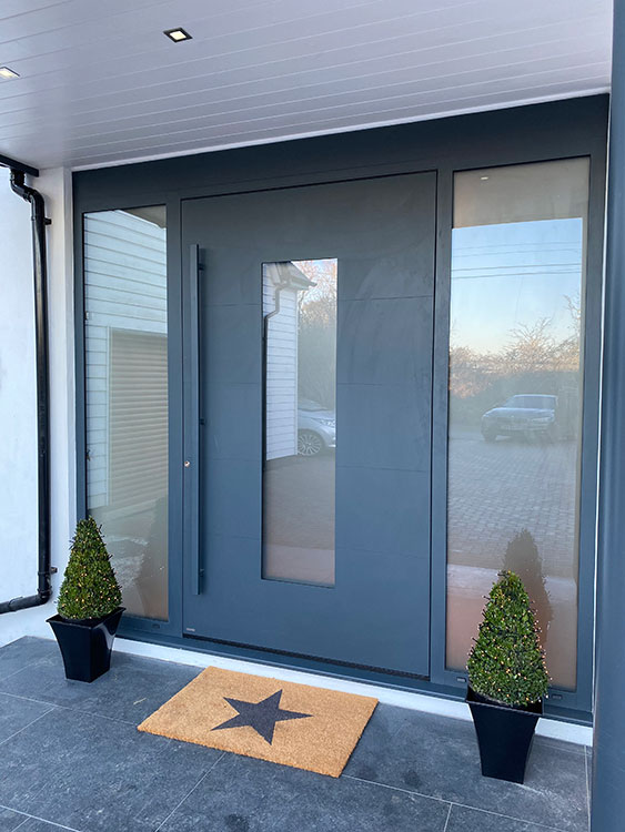 Pivot Front Doors From Rk Door Systems Aluminium Secured By Design