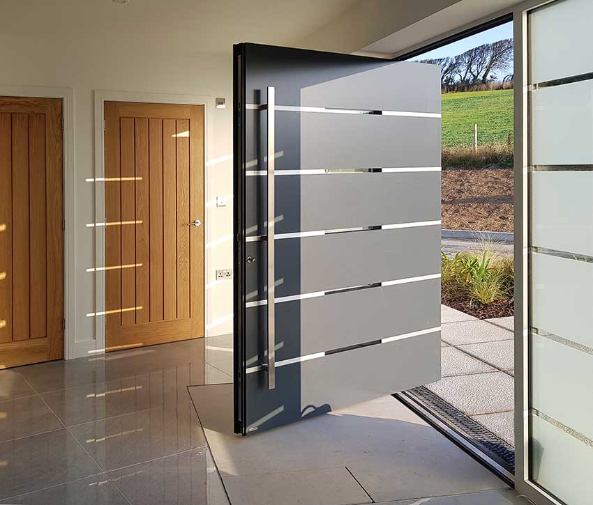 Pivot Front Doors from RK Door Systems Aluminium Secured by Design