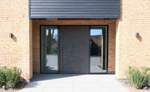 Textured Copper Finish Pivot door