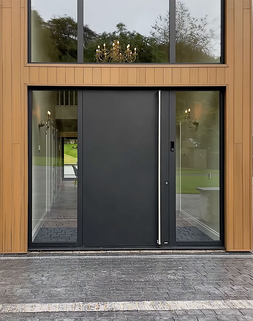 Simple modern entrance aluminium door